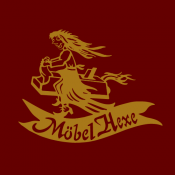 Logo Möbelhexe gold rot webseite header